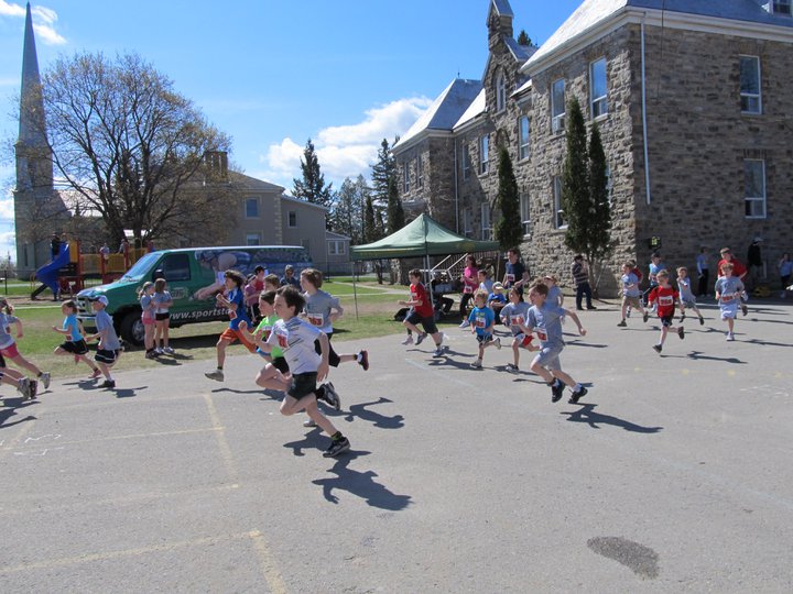 The start of a 3k fun run at St. John's held a couple of weeks ago!