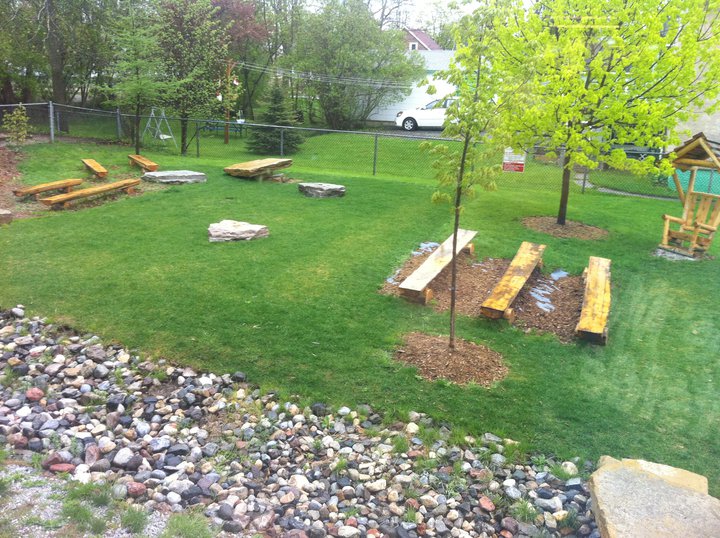 An awesome outdoor classroom recently created at St. John's!